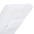 Chaise longue de massage avec oreiller Blanc Similicuir