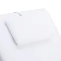 Chaise longue de massage avec oreiller Blanc Similicuir