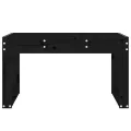 Banc de jardin noir 80x38x45 cm bois massif de pin