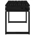 Banc de jardin noir 80x38x45 cm bois massif de pin