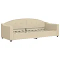 Lit de repos crème 80x200 cm tissu