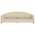 Lit de repos crème 80x200 cm tissu