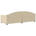 Lit de repos crème 80x200 cm tissu