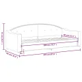 Lit de repos crème 80x200 cm tissu