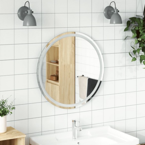 Miroir de salle de bain à LED 70 cm rond