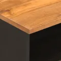 Tables de chevet 2 pcs marron et noir bois de manguier solide