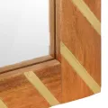 Miroir salle de bain marron 50x70x3cm bois de manguier et verre
