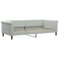 Lit de repos gris clair 90x200 cm velours