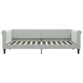 Lit de repos gris clair 90x200 cm velours