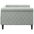 Lit de repos gris clair 90x200 cm velours