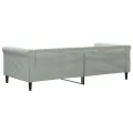 Lit de repos gris clair 90x200 cm velours