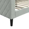 Lit de repos gris clair 90x200 cm velours