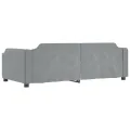 Lit de jour avec lit gigogne gris clair 100x200 cm tissu