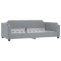 Lit de repos gris clair 100x200 cm tissu