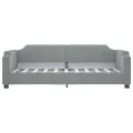 Lit de repos gris clair 100x200 cm tissu