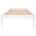 Cadre de lit Blanc Bois massif 90x190 cm Simple