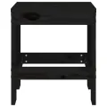 Tabourets de jardin 2 pcs noir 40x36x45 cm bois massif de pin