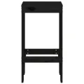 Tabourets de bar 2 pcs noir 40x36x75 cm bois massif de pin