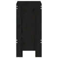 Tabourets de bar 2 pcs noir 40x36x75 cm bois massif de pin