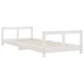 Cadre de lit pour enfants blanc 80x200 cm bois de pin massif