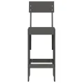 Tabourets de bar 2 pcs gris 40x48,5x115,5 cm bois massif de pin