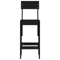 Tabourets de bar 2 pcs noir 40x48,5x115,5 cm bois massif de pin