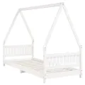 Cadre de lit pour enfants blanc 80x200 cm bois de pin massif