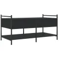 Table basse noir 99x50x50 cm bois d'ingénierie