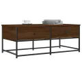 Table basse chêne marron 100x51x40 cm bois d'ingénierie