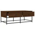 Table basse chêne marron 100x51x40 cm bois d'ingénierie