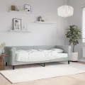 Lit de jour avec matelas gris clair 80x200 cm velours