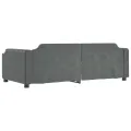 Lit de jour gris foncé 90x200 cm tissu