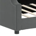 Lit de jour gris foncé 90x200 cm tissu