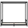 Cadre de lit pour enfants noir 90x200 cm bois de pin massif
