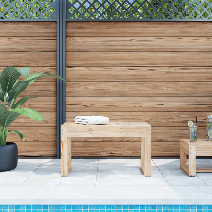 Banc de jardin 80x38x45 cm bois massif de pin