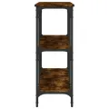 Table console chêne fumé 150x29x75 cm bois d'ingénierie