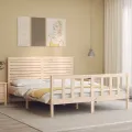 Cadre de lit avec tête de lit 160x200 cm bois massif