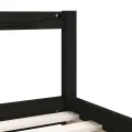 Cadre de lit pour enfant tiroirs noir 80x160 cm bois pin massif