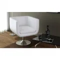 Chaises de bar lot de 2 blanc similicuir