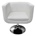 Chaises de bar lot de 2 blanc similicuir