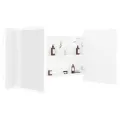 Armoire salle de bain à miroir LED Blanc 90x12x45 cm Acrylique