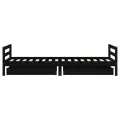 Cadre de lit enfant avec tiroirs noir 90x200 cm bois pin massif