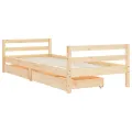 Cadre de lit pour enfants gris 80x200 cm bois de pin massif