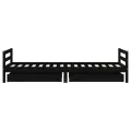 Cadre de lit enfant tiroirs noir 80x200 cm bois de pin massif
