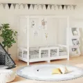 Cadre de lit pour enfant blanc 70x140 cm bois de pin massif