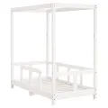 Cadre de lit pour enfant blanc 70x140 cm bois de pin massif