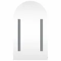 Armoire de bain à miroir avec LED arquée chêne 42x13x70 cm