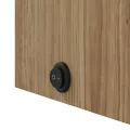 Armoire de bain à miroir avec LED arquée chêne 42x13x70 cm