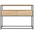 Table console chêne sonoma 100x40x75 cm bois d'ingénierie