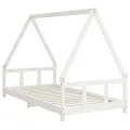 Cadre de lit pour enfants blanc 90x190 cm bois de pin massif